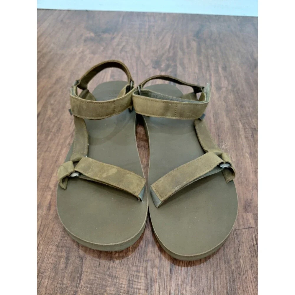 Teva Universal Full Grain Hiking Sandals Men's Olive Green Strap Outdoor 14
